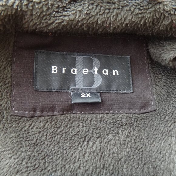 Braetan Womens Plus Jacket /Coat Brown Quilted Hooded Faux Fur Lining Sz 2X - Picture 9 of 16